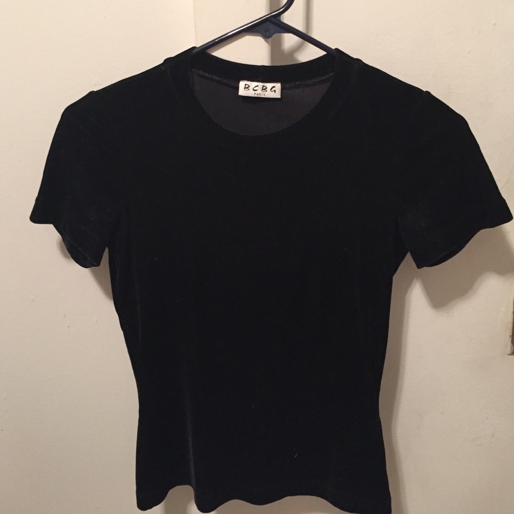 Vintage 1990’s BCBG Paris black velvet top